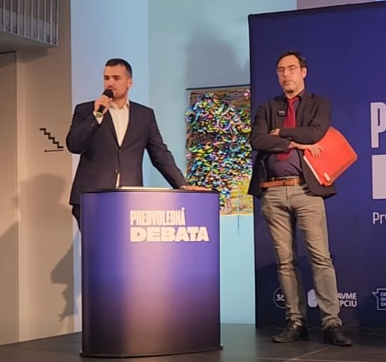 Peter Cibulka v Novej synagóge. Foto: K. Čepec